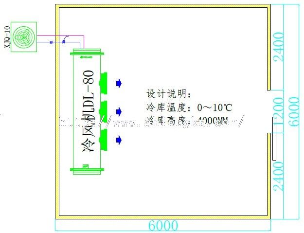 36平方化學冷庫平面圖
