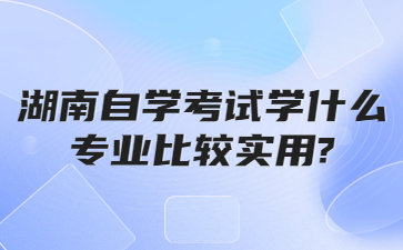 湖南自學(xué)考試學(xué)什么專業(yè)比較實(shí)用?